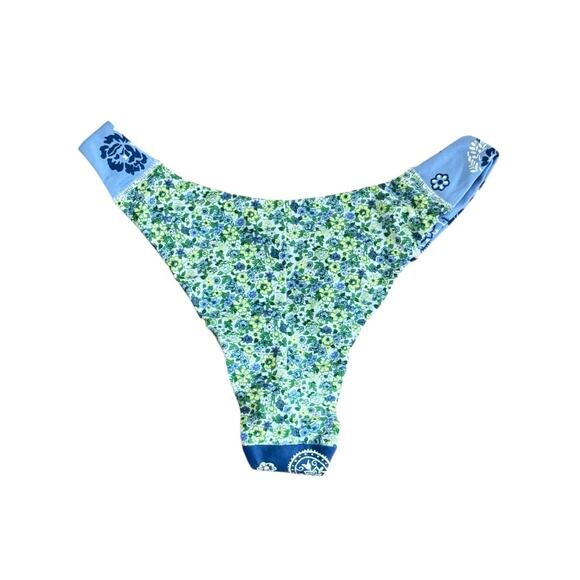NWT! Aerie Super High Cut Cheekiest Bikini Bottom in Jeweled Blue - Size Small - Picture 7 of 9